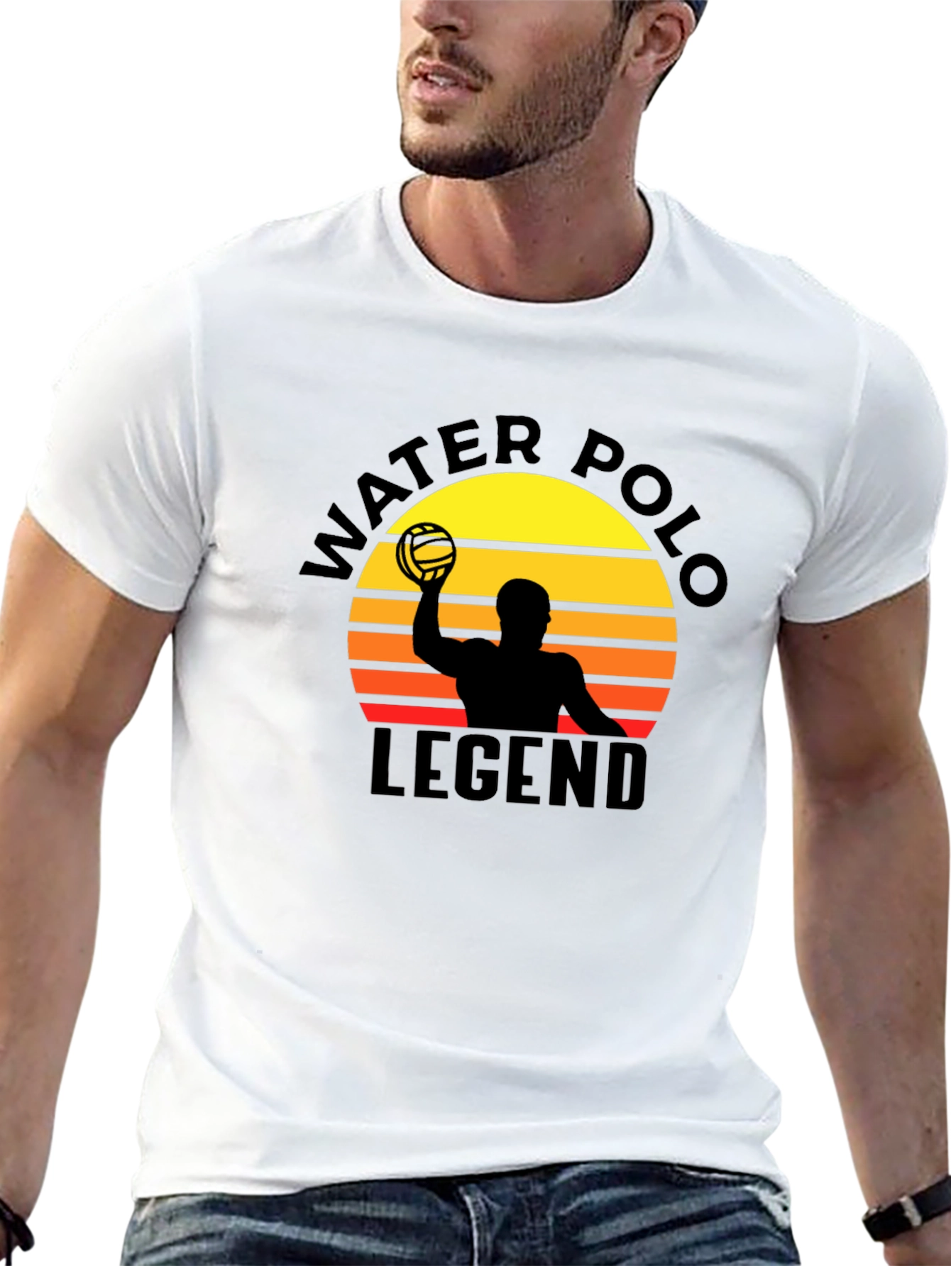 Water Polo Legend Black T-Shirt - Retro Style