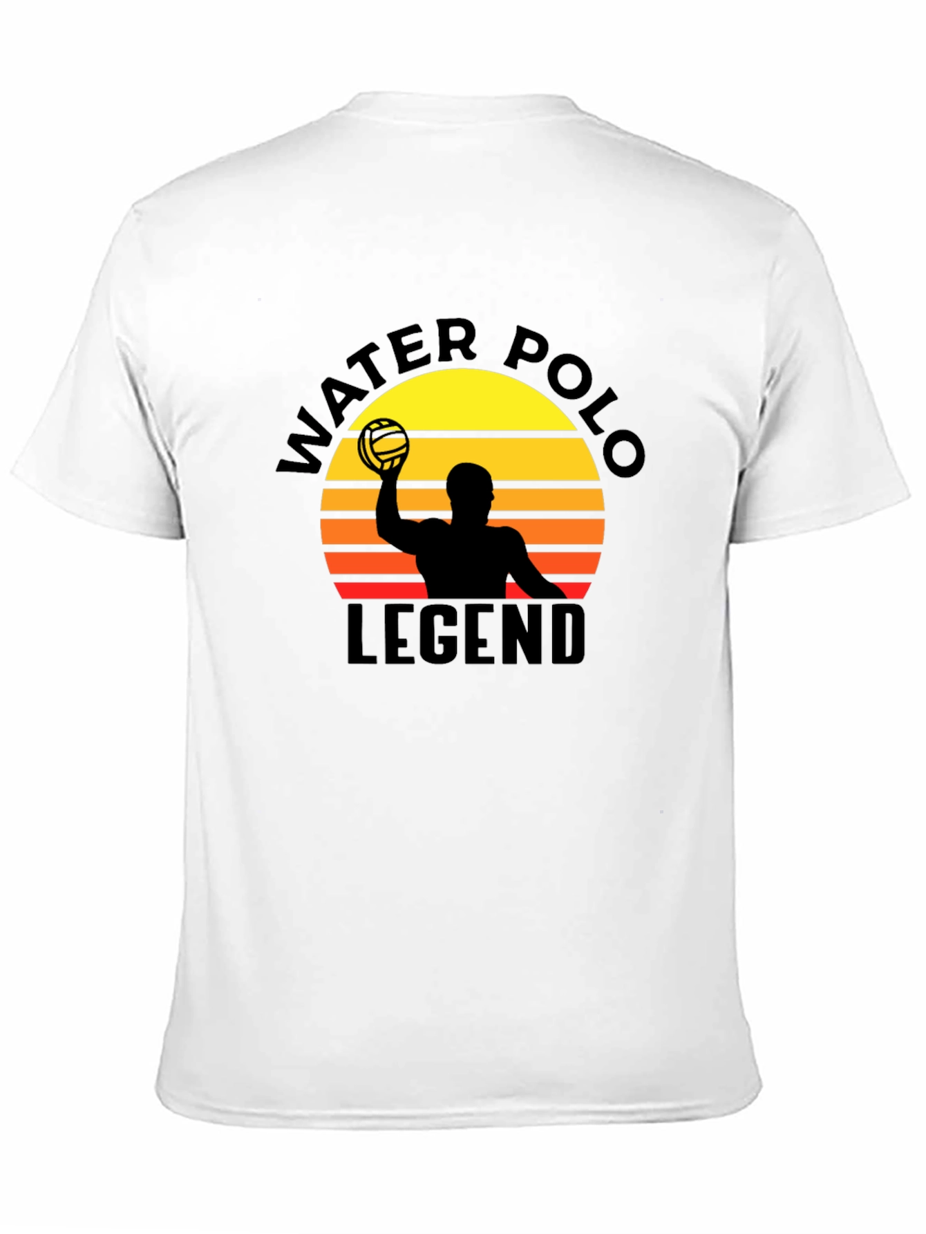 Water Polo Legend Black T-Shirt - Retro Style