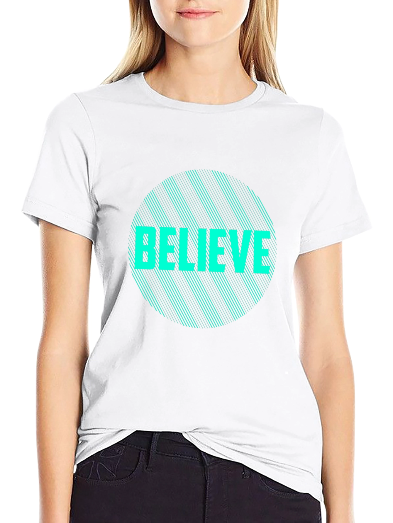 Believe Graphic Tee - Stylish Black T-Shirt