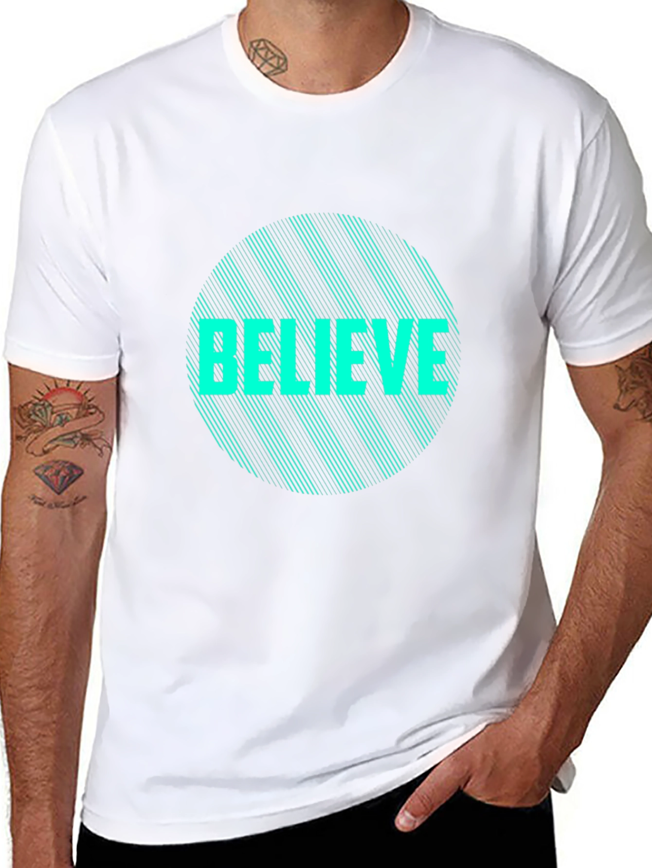 Believe Graphic Tee - Stylish Black T-Shirt
