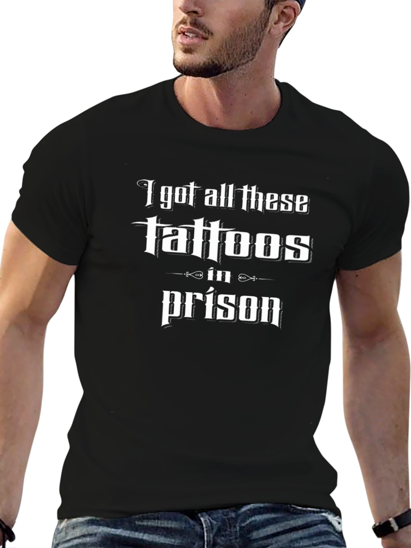 Funny Tattoo Graphic T-Shirt - Prison Ink Tee