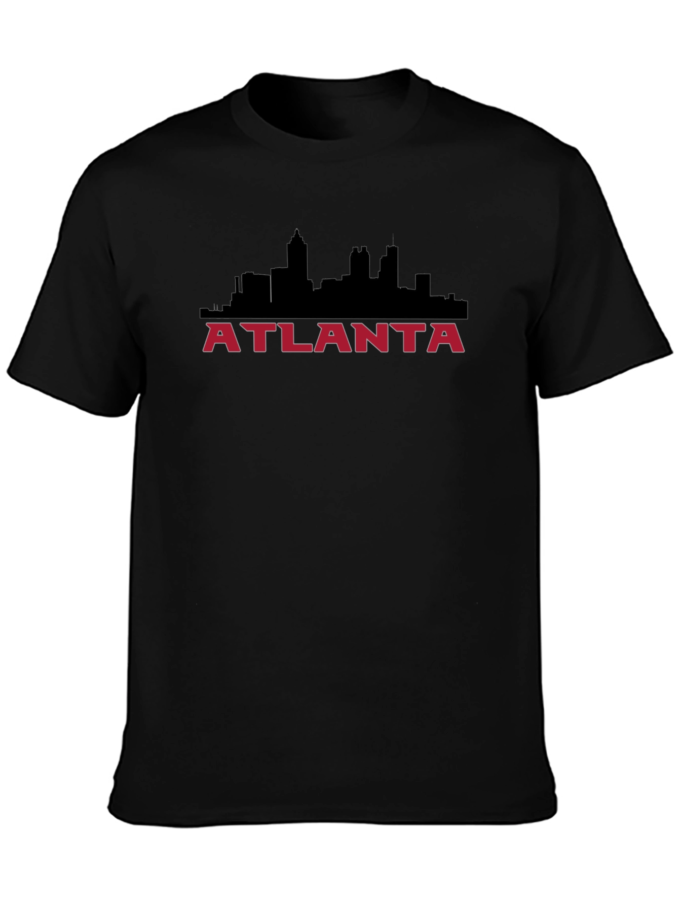 Atlanta Skyline Graphic Tee - Black Cotton Blend