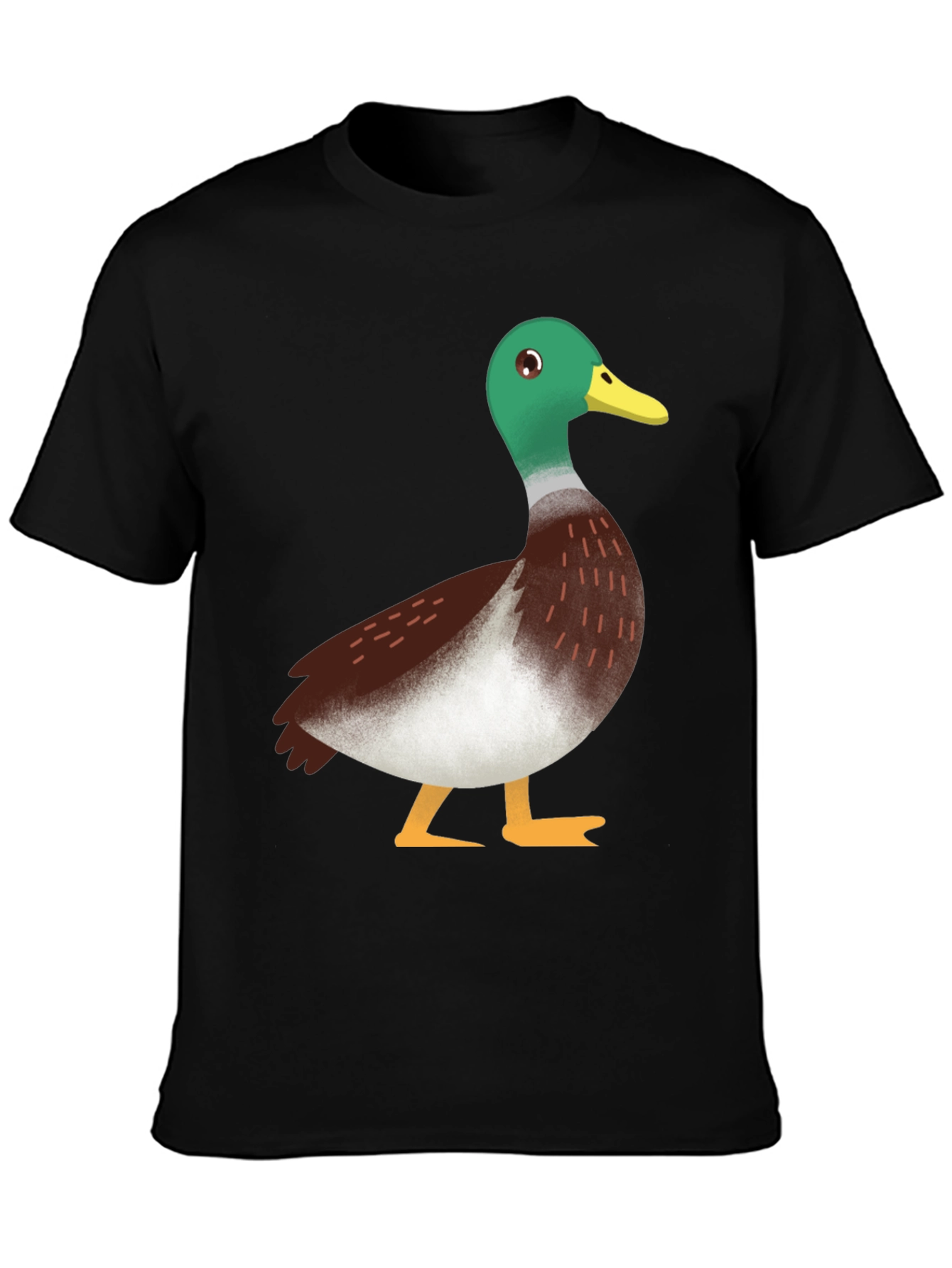 Duck Graphic Tee - Black Cotton Casual