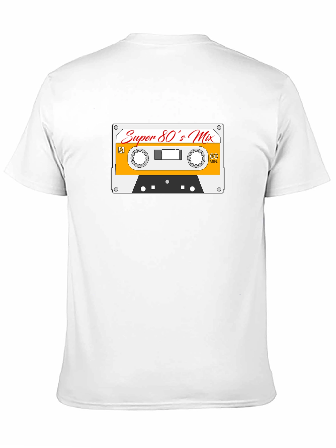 Super 80s Mix Black T-Shirt - Retro Cassette Design