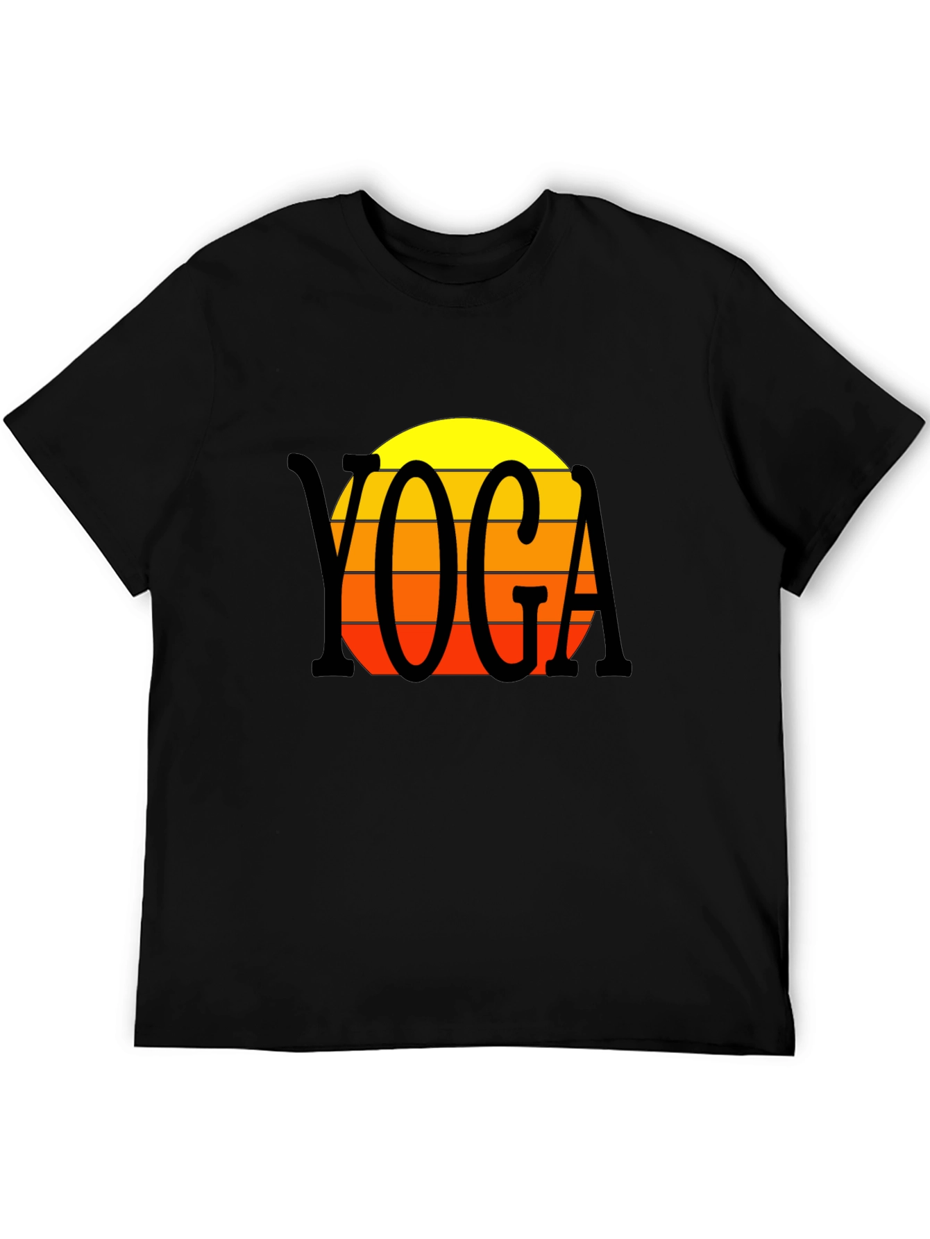 Yoga Sunset T-Shirt - Retro Style