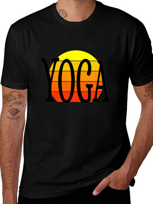 Yoga Sunset T-Shirt - Retro Style