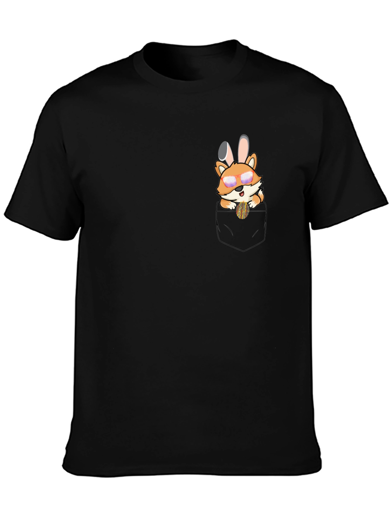 Cute Fox in Pocket Graphic T-Shirt - Unisex