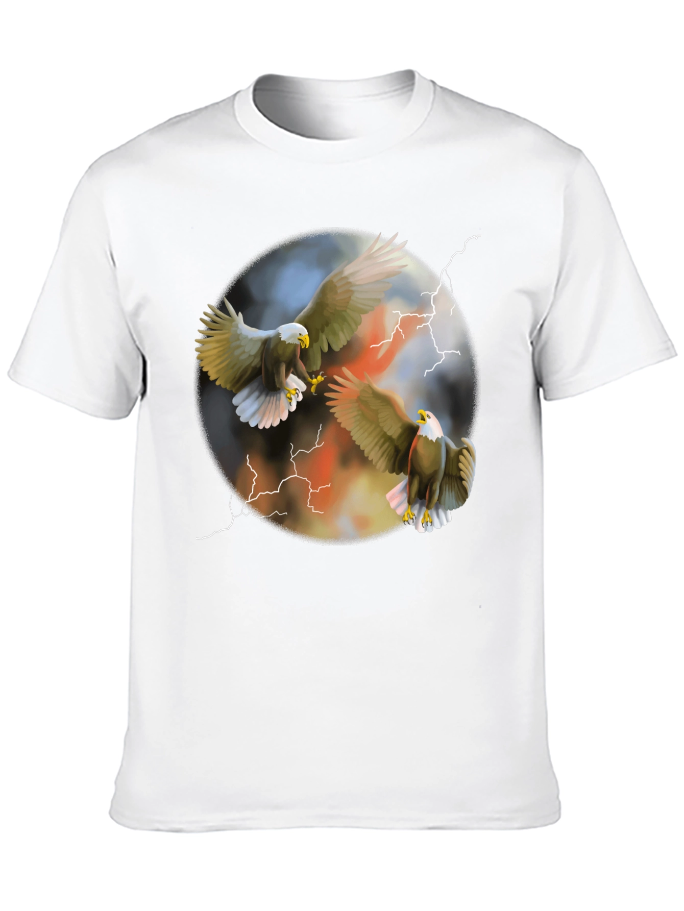Eagle Lightning Graphic Tee - Mens Black T-Shirt