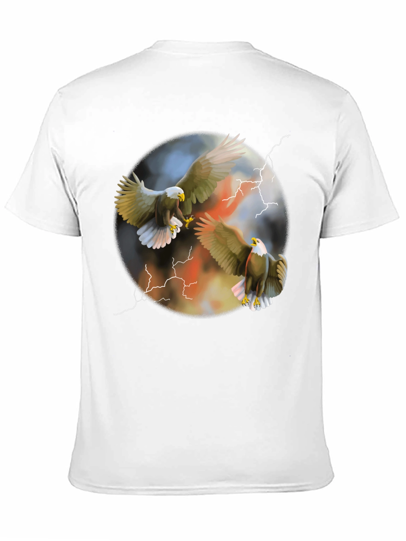 Eagle Lightning Graphic Tee - Mens Black T-Shirt