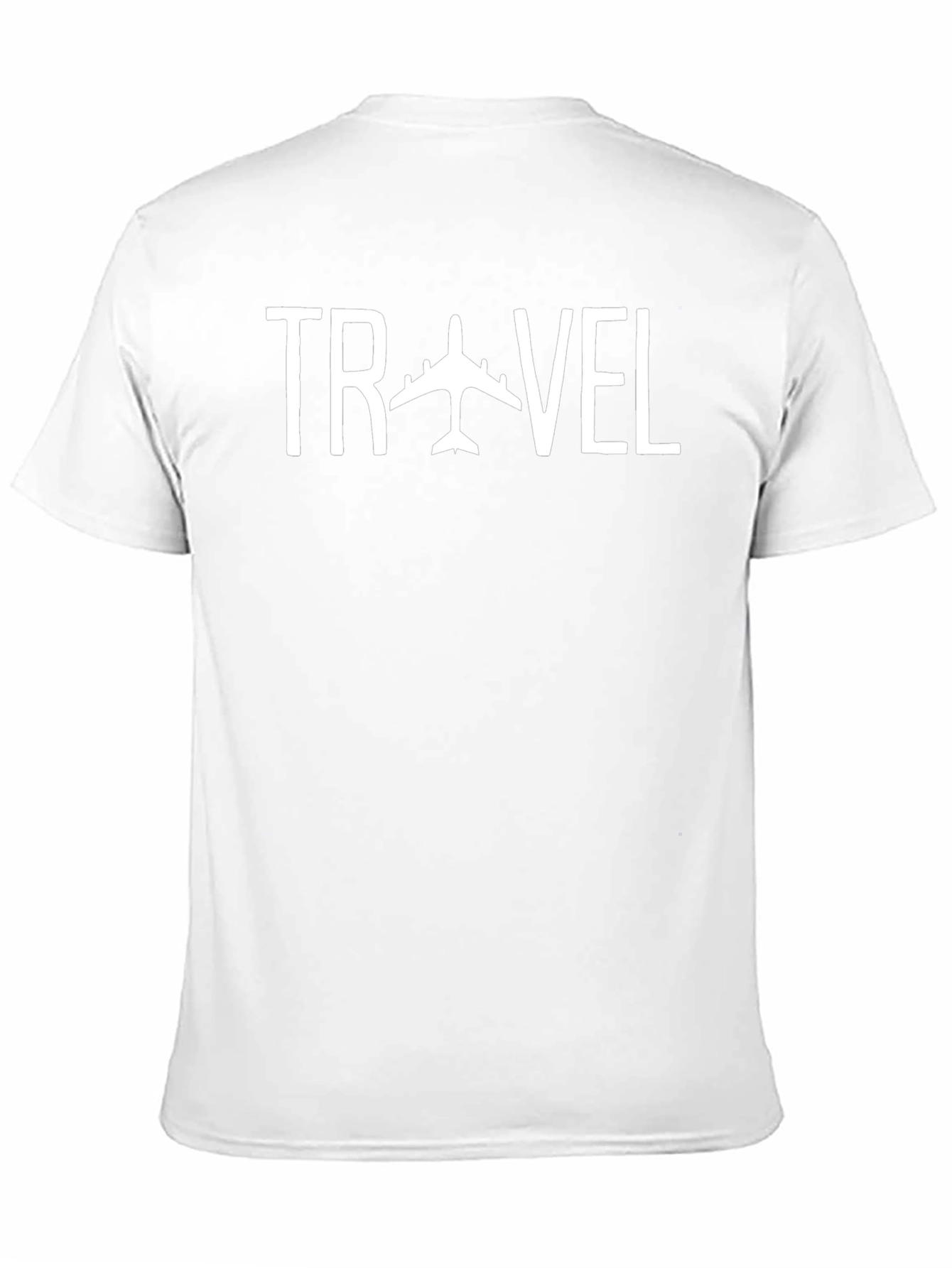 Travel Airplane Graphic Tee - Black Cotton T-Shirt