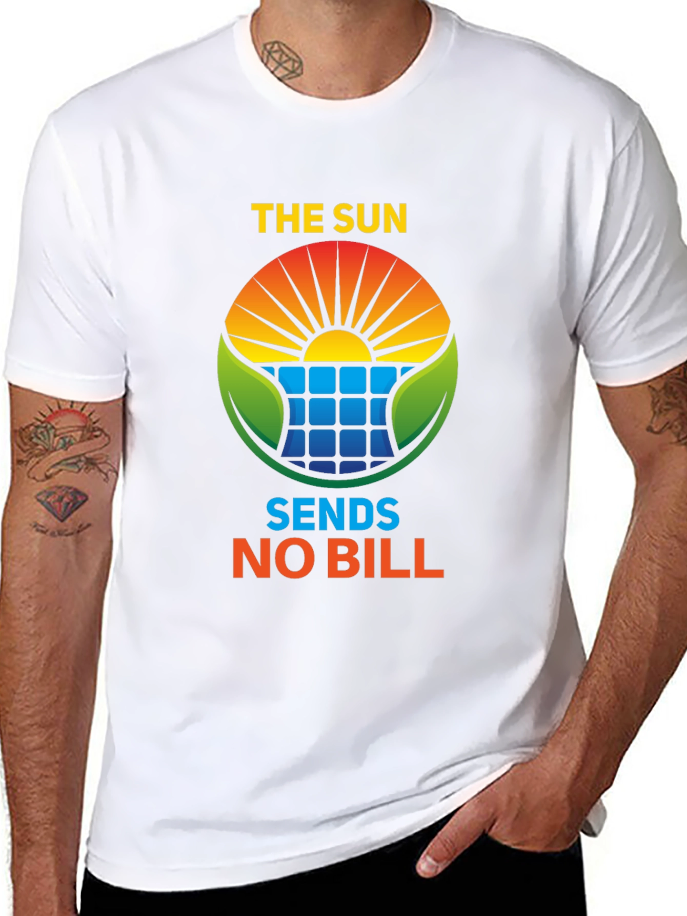 Eco-Friendly The Sun Sends No Bill Solar Energy T-Shirt