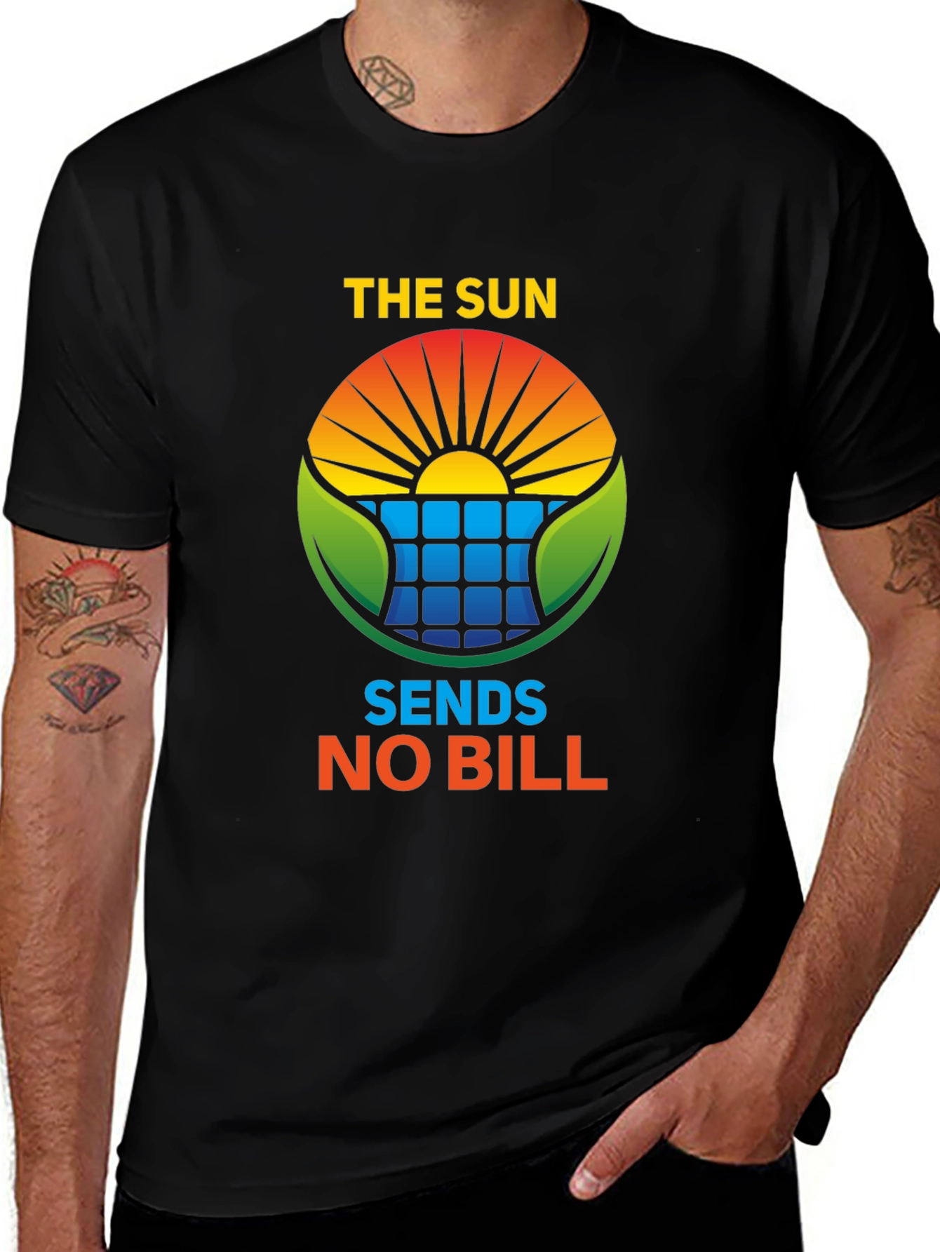 Eco-Friendly The Sun Sends No Bill Solar Energy T-Shirt