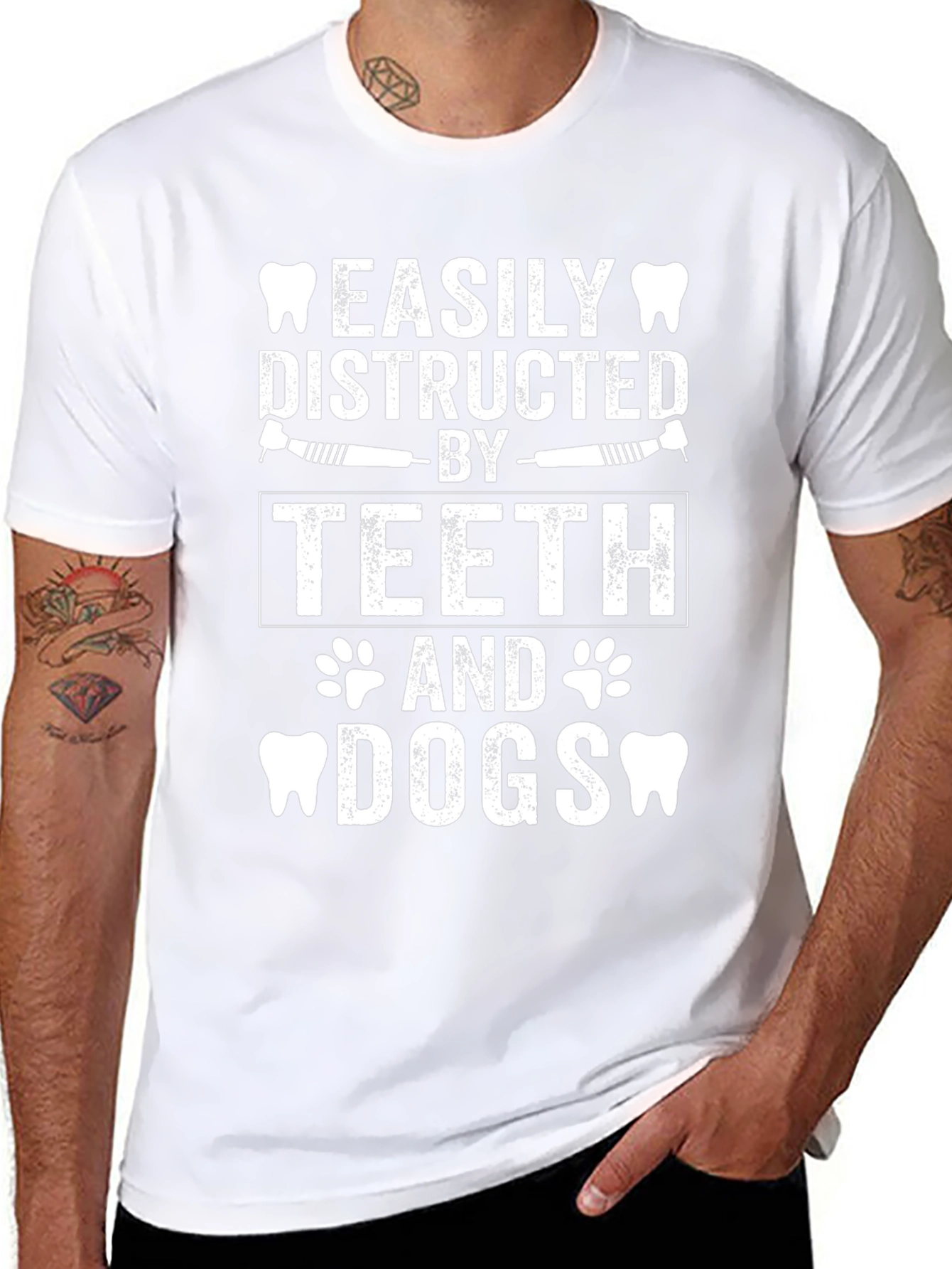 Easily Distracted By Teeth and Dogs T-Shirt