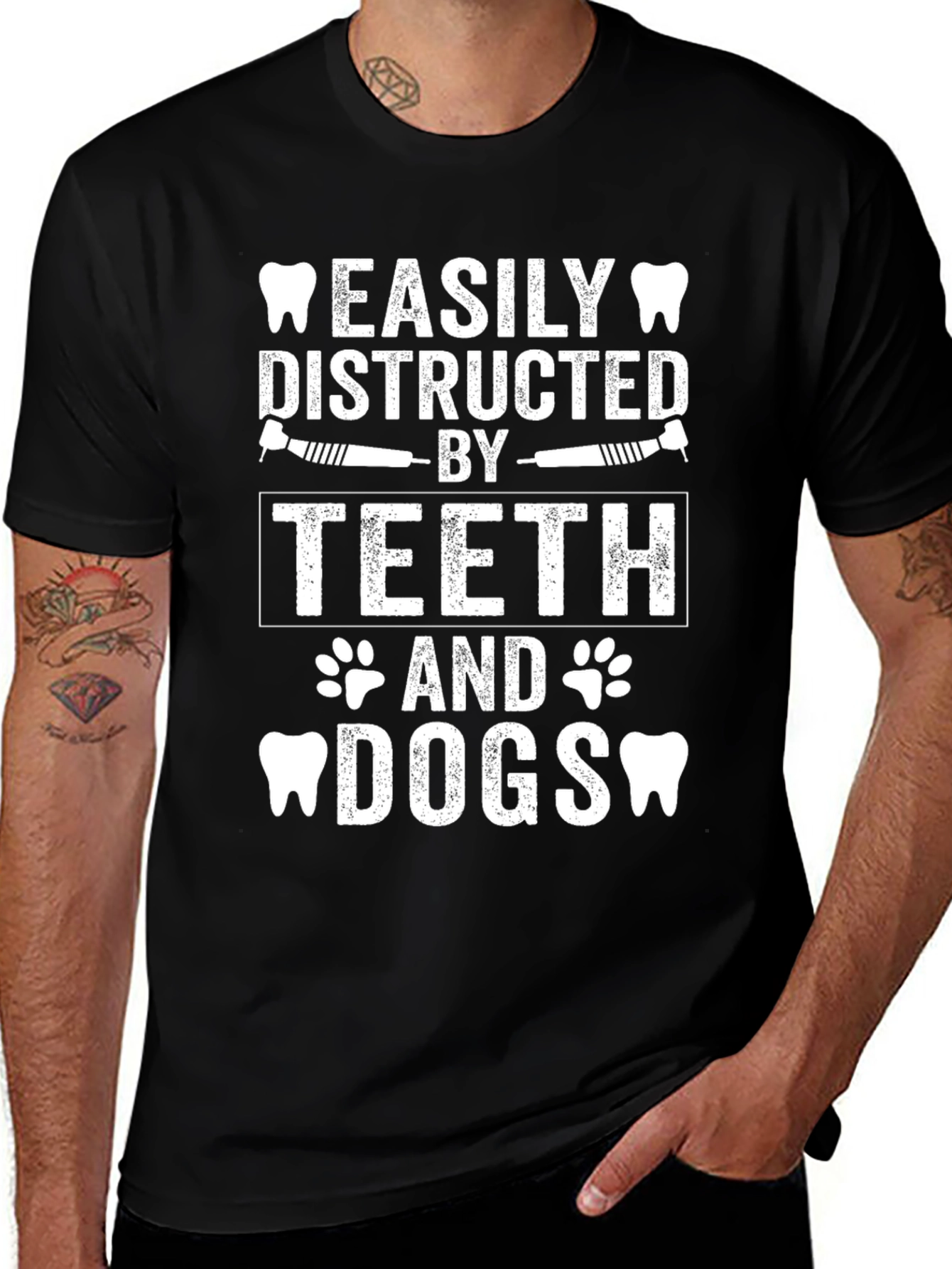 Easily Distracted By Teeth and Dogs T-Shirt