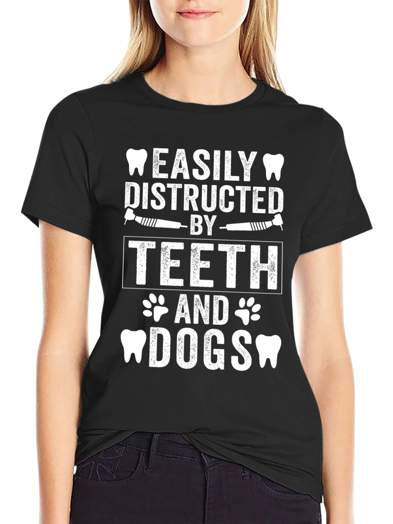 Easily Distracted By Teeth and Dogs T-Shirt