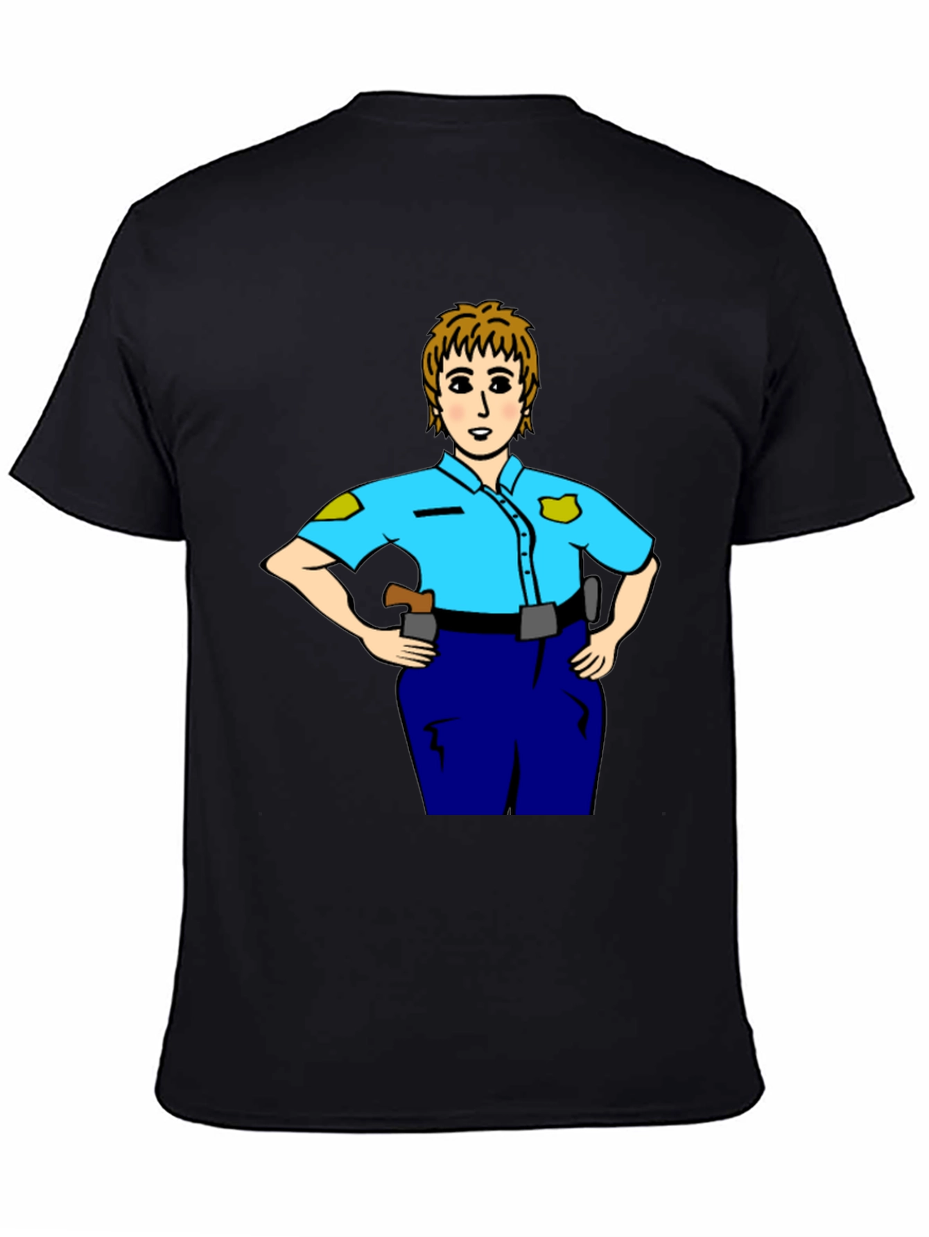 Police Woman Cartoon T-Shirt | Graphic Tee