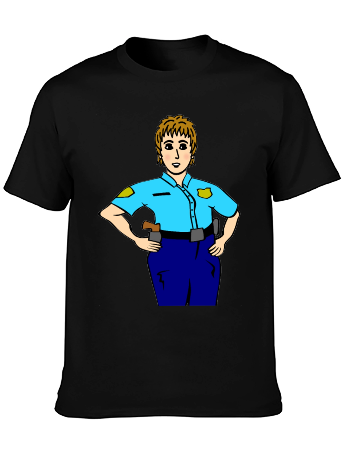 Police Woman Cartoon T-Shirt | Graphic Tee