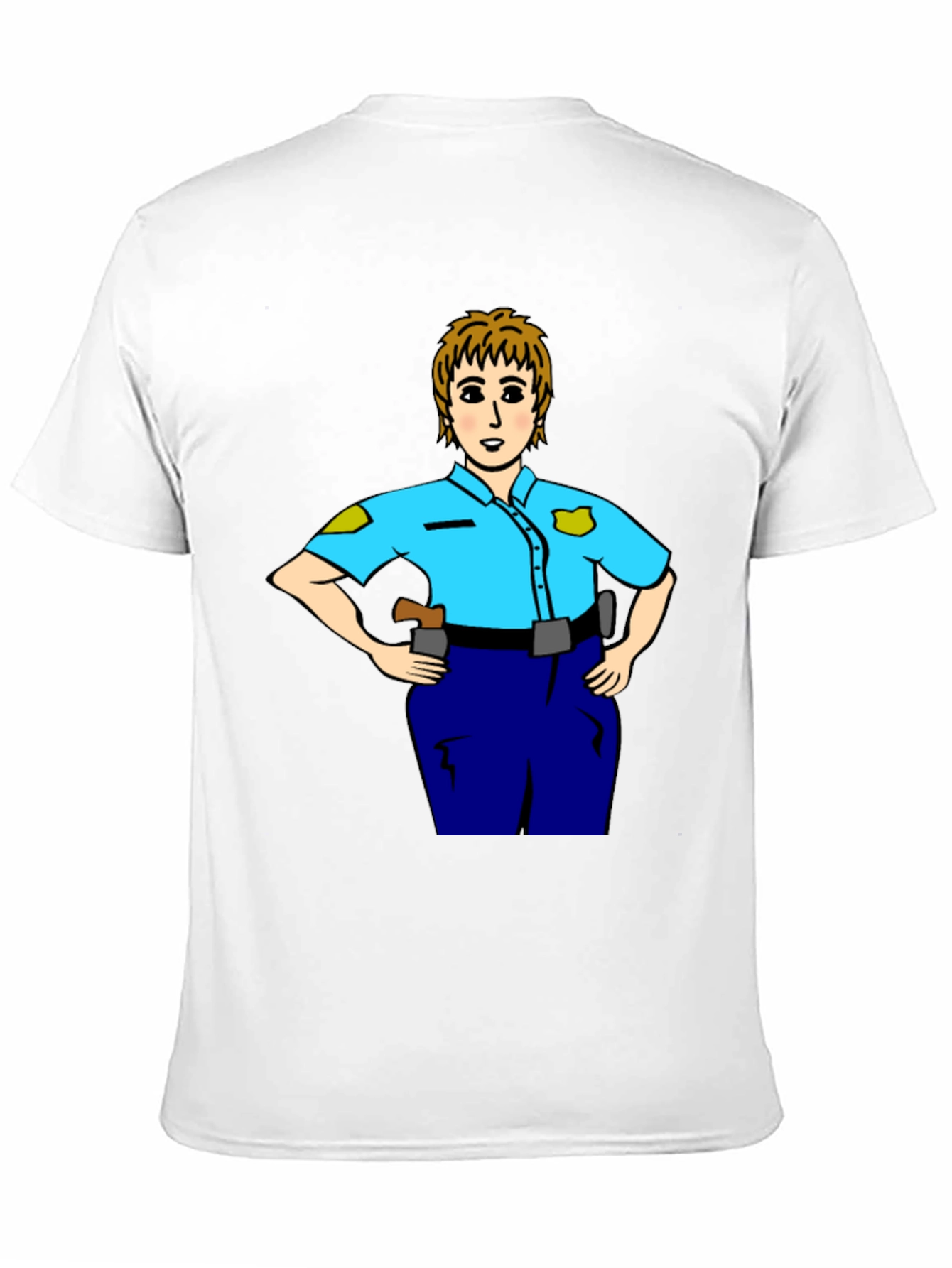 Police Woman Cartoon T-Shirt | Graphic Tee
