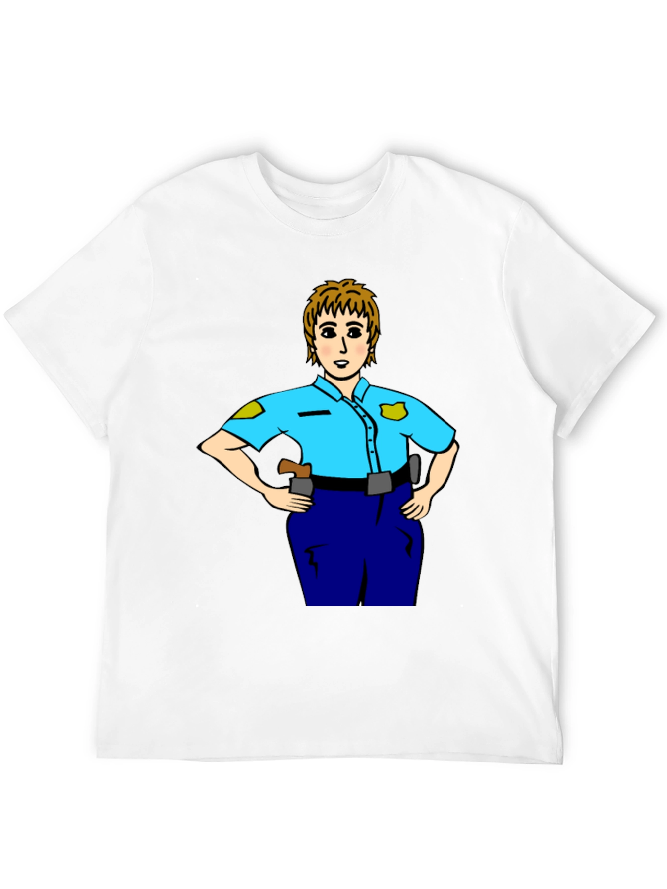 Police Woman Cartoon T-Shirt | Graphic Tee
