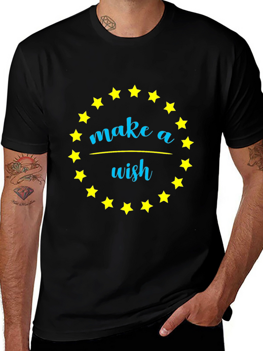Make a Wish Star Graphic Tee - Black