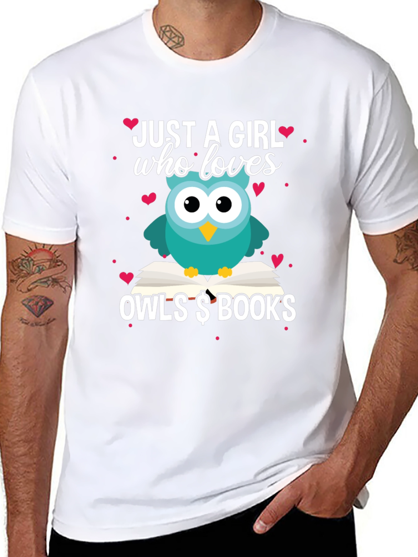 Just A Girl Who Loves Owls & Books T-Shirt