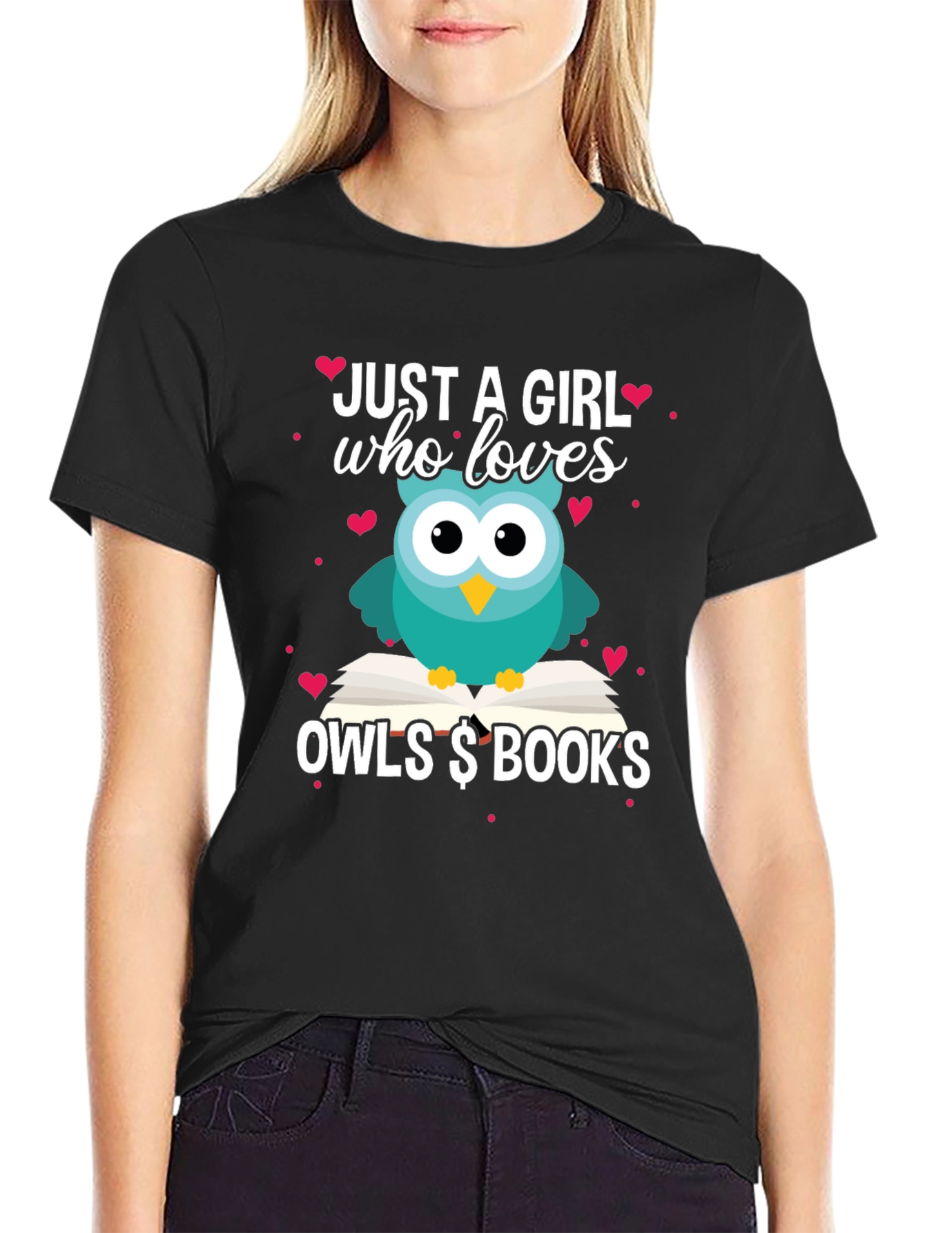 Just A Girl Who Loves Owls & Books T-Shirt