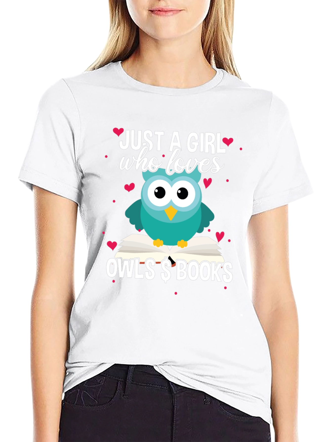 Just A Girl Who Loves Owls & Books T-Shirt