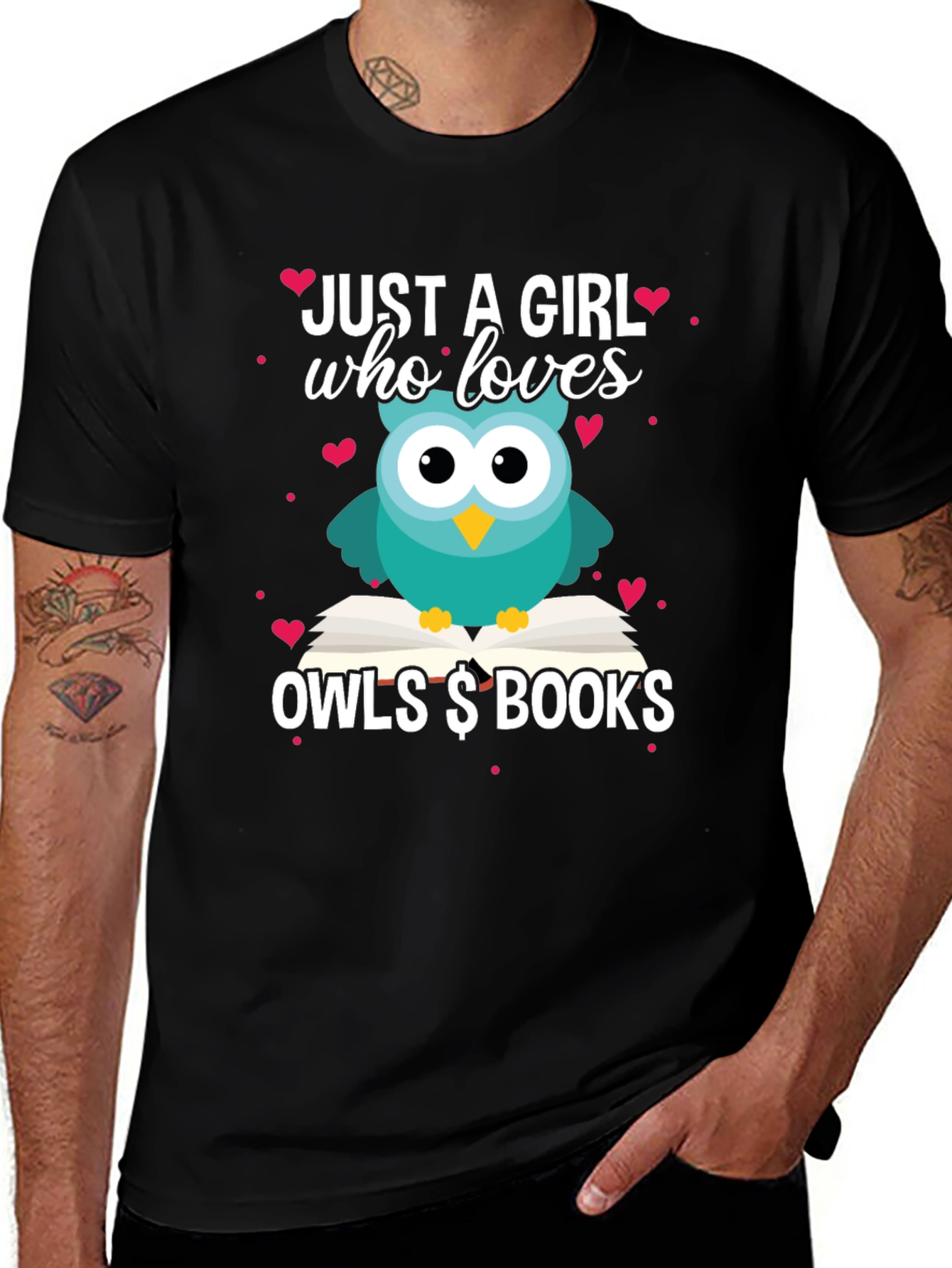 Just A Girl Who Loves Owls & Books T-Shirt