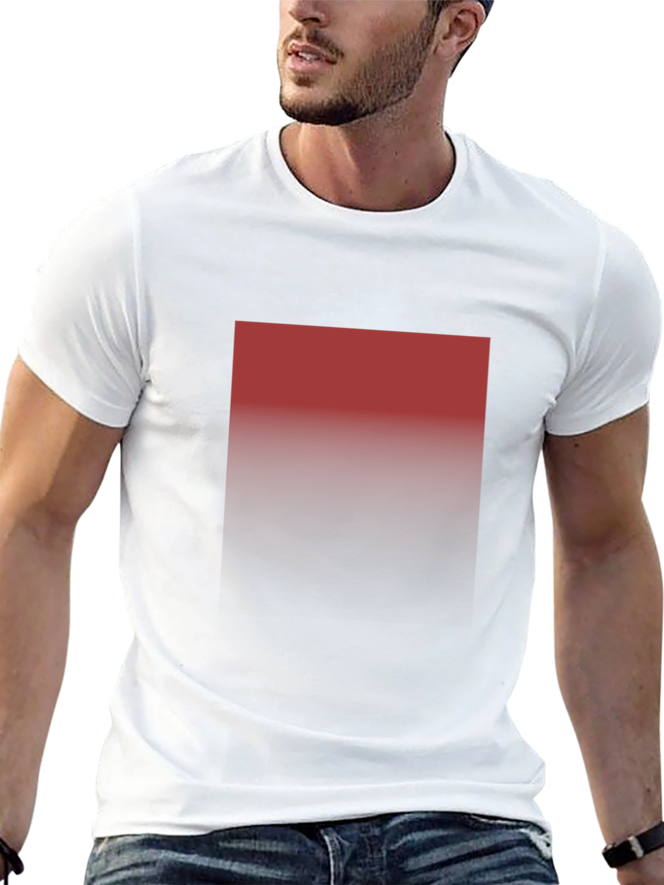 Gradient Square T-Shirt - Modern Style
