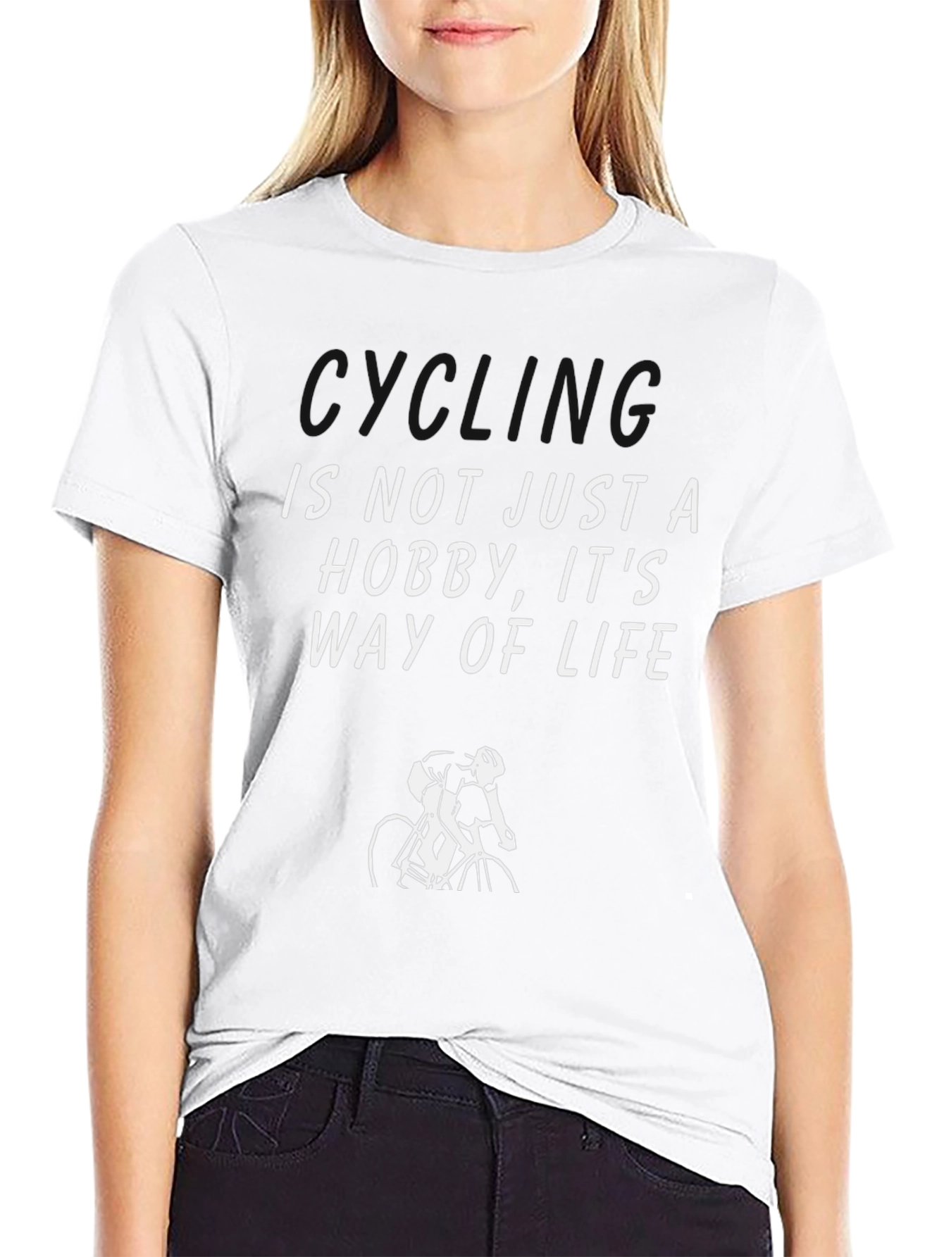 Cycling: Way of Life Black Graphic Tee