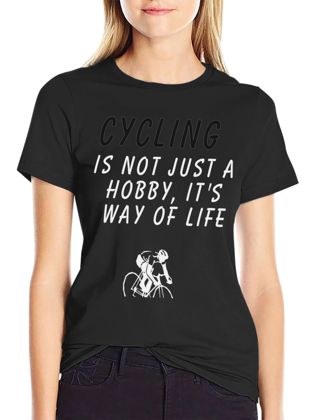 Cycling: Way of Life Black Graphic Tee