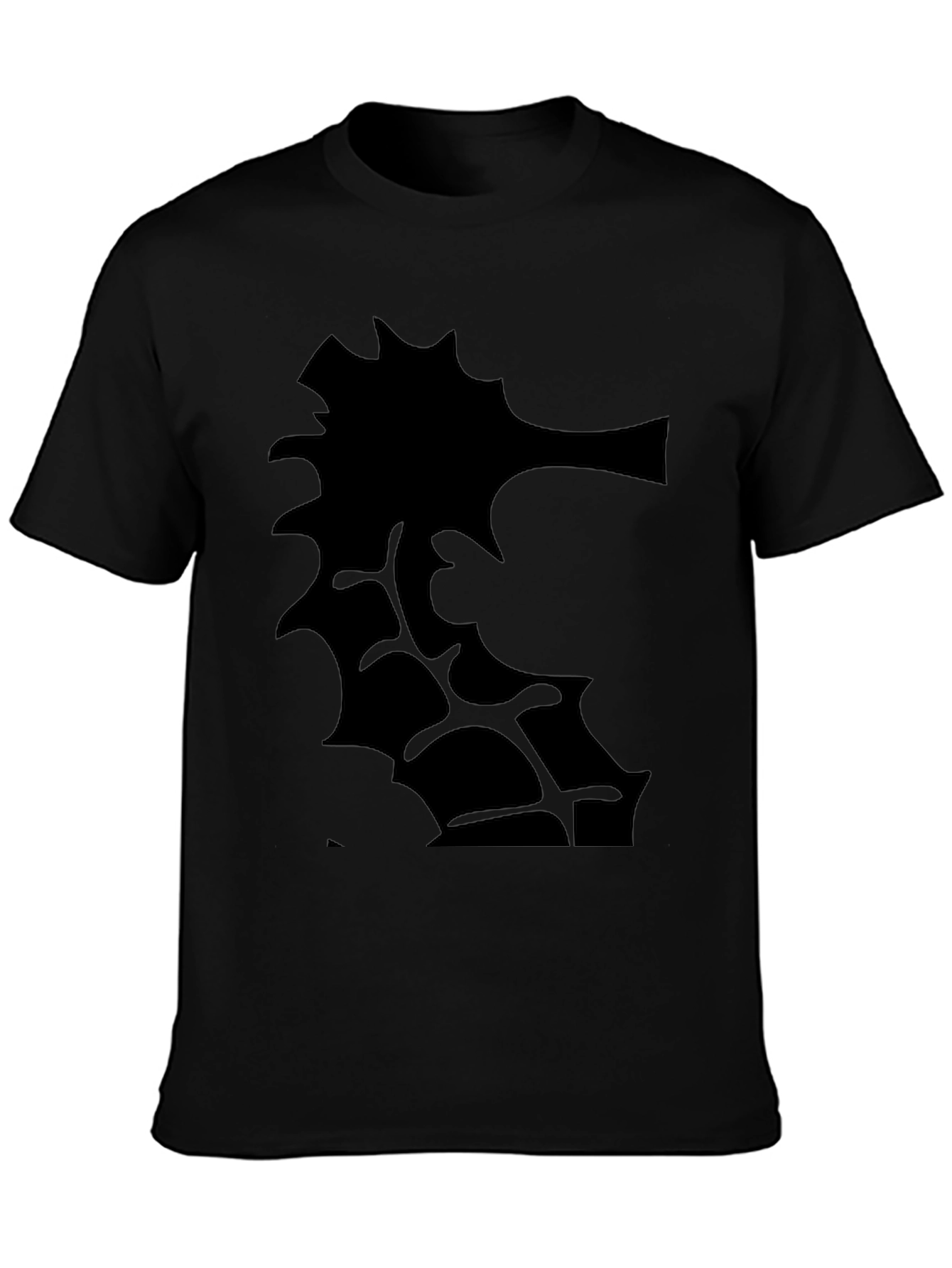 Mens Black T-Shirt with Abstract Graphic Print