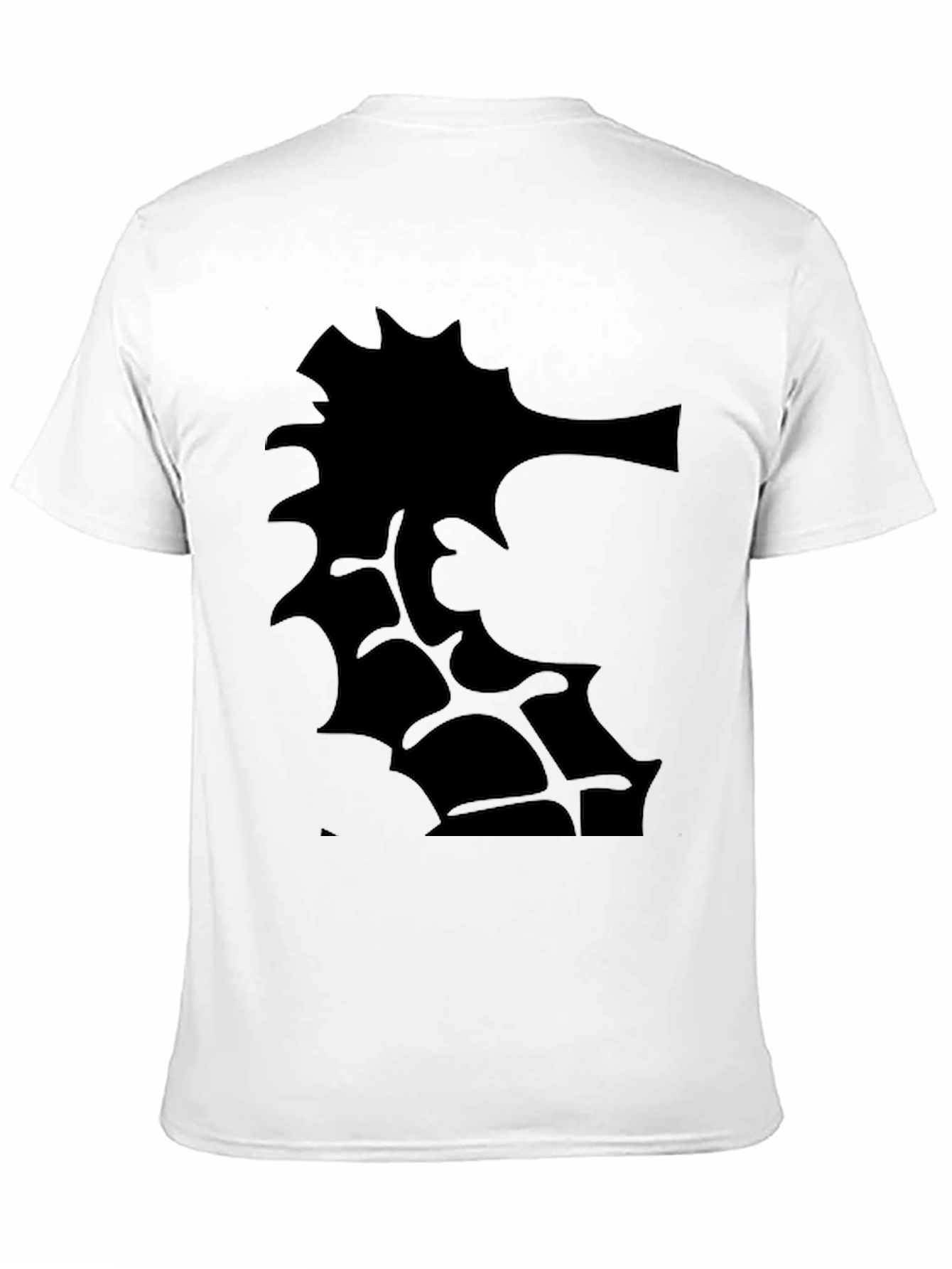 Mens Black T-Shirt with Abstract Graphic Print