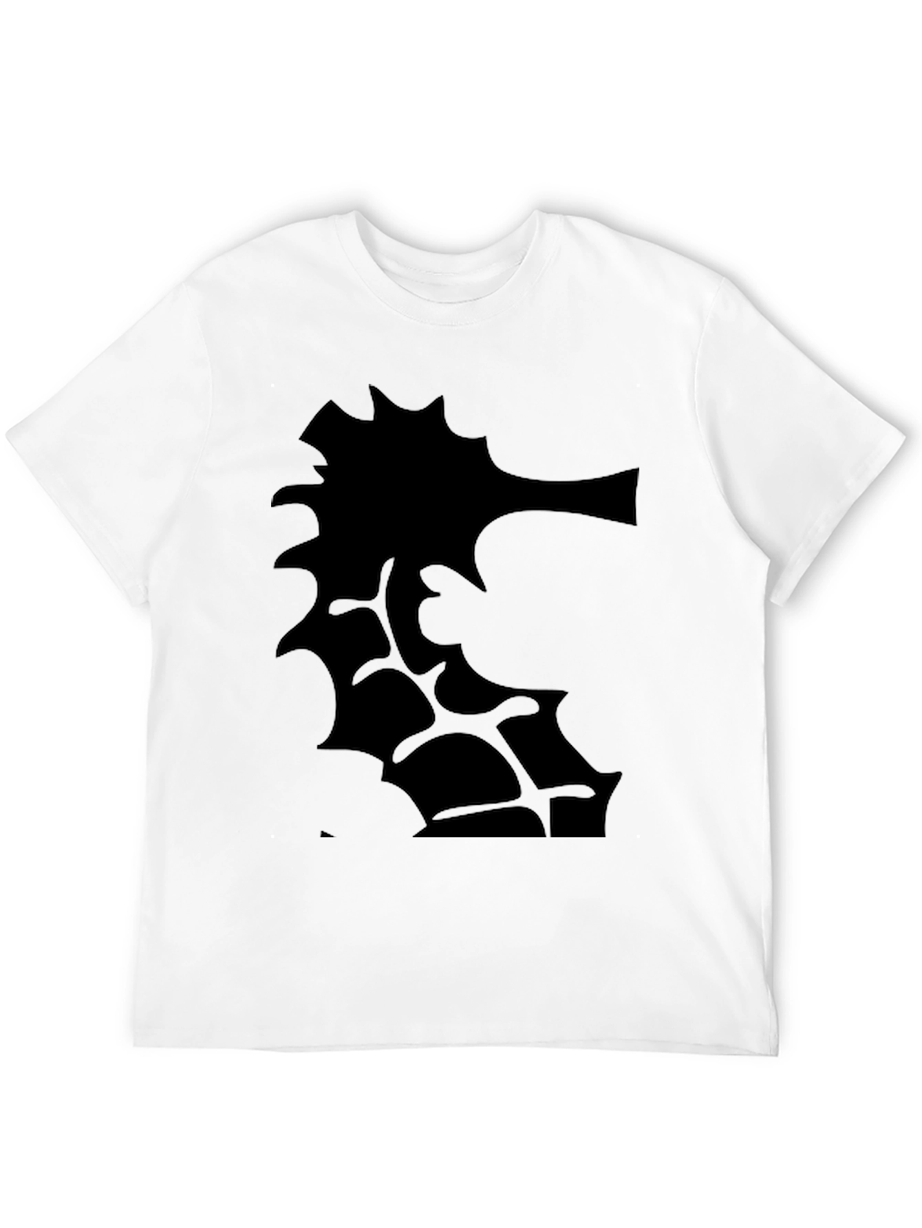 Mens Black T-Shirt with Abstract Graphic Print