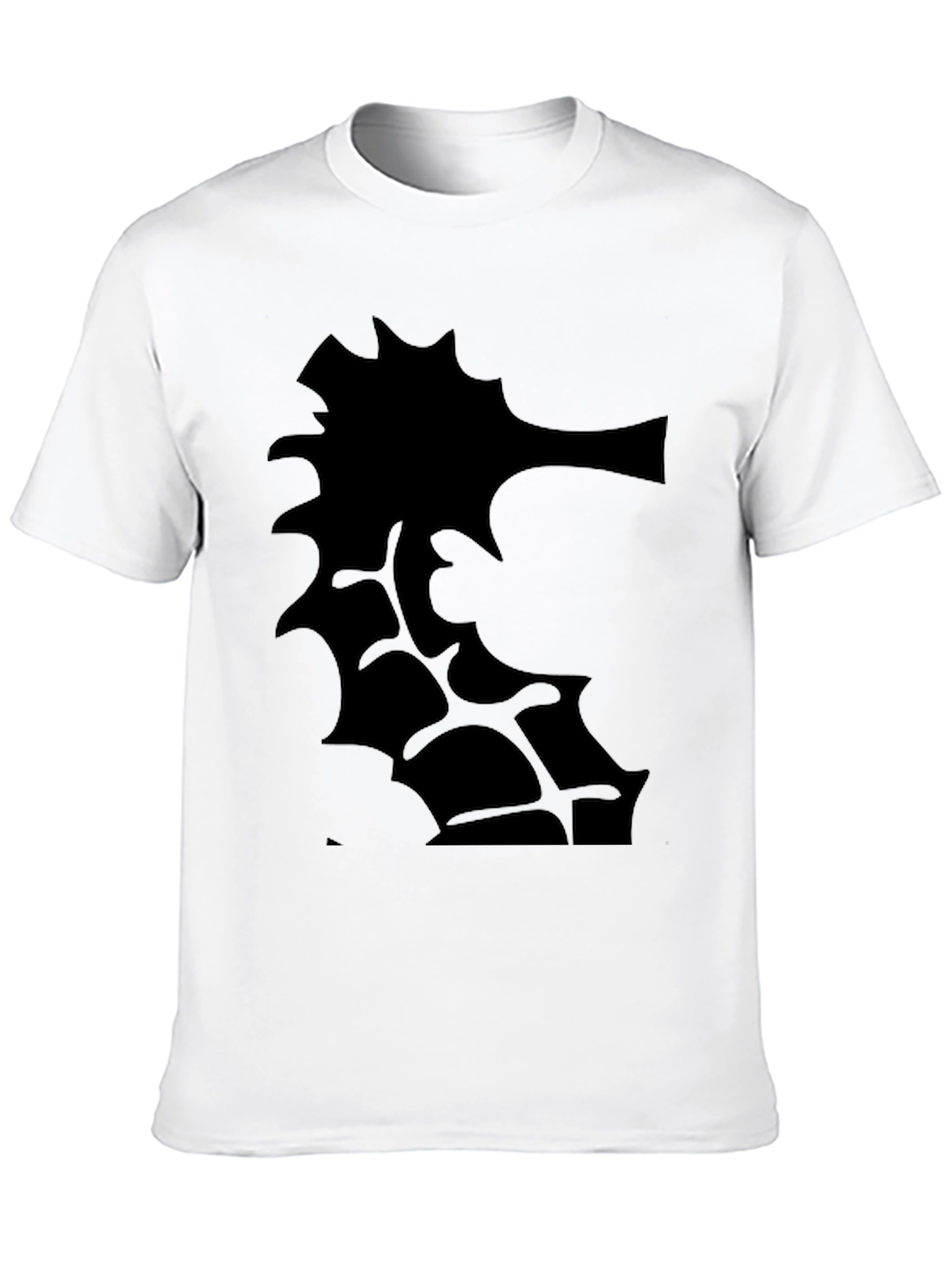 Mens Black T-Shirt with Abstract Graphic Print