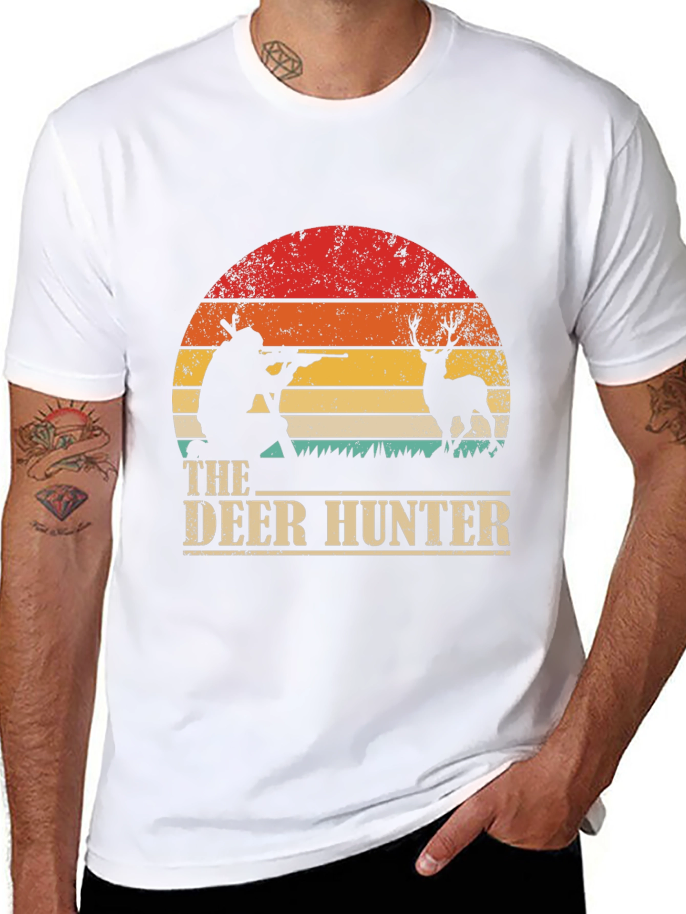 The Deer Hunter Retro Graphic Tee - Black