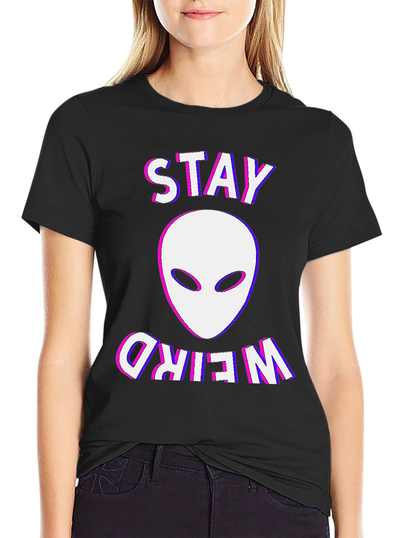 Stay Weird Alien Graphic Tee