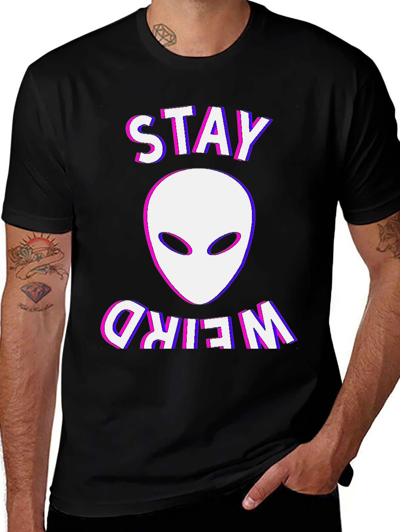 Stay Weird Alien Graphic Tee