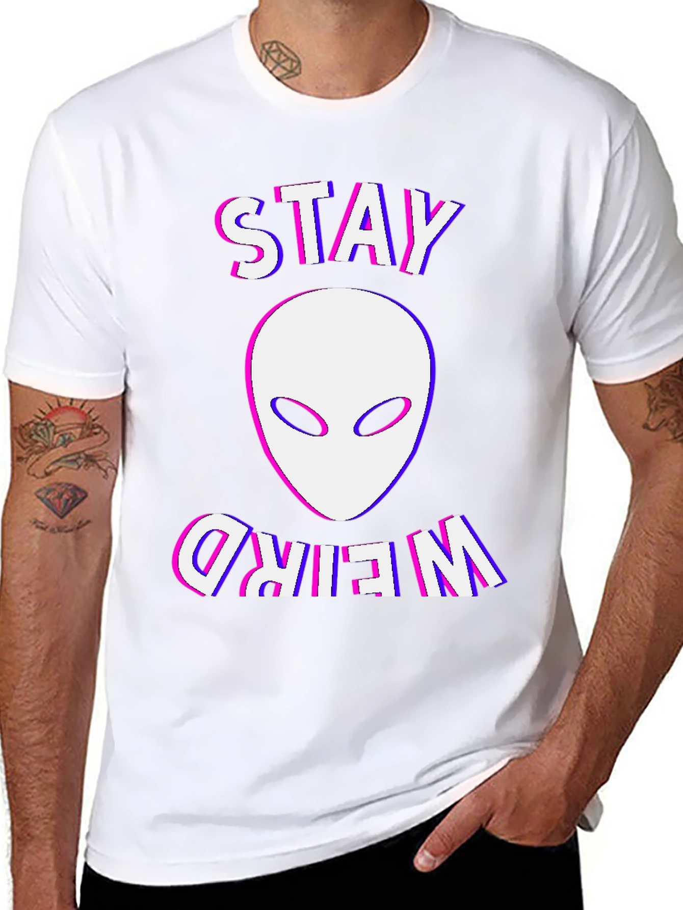 Stay Weird Alien Graphic Tee