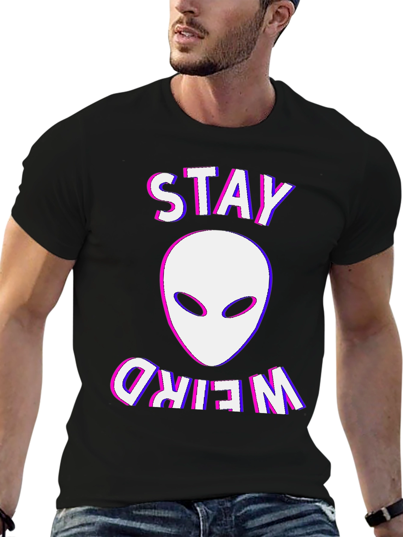 Stay Weird Alien Graphic Tee