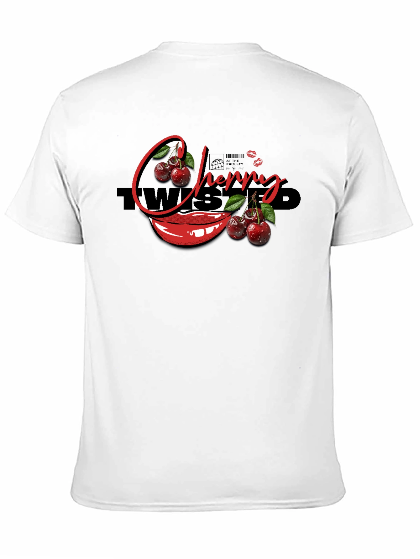 Cherry Twisted Black T-Shirt
