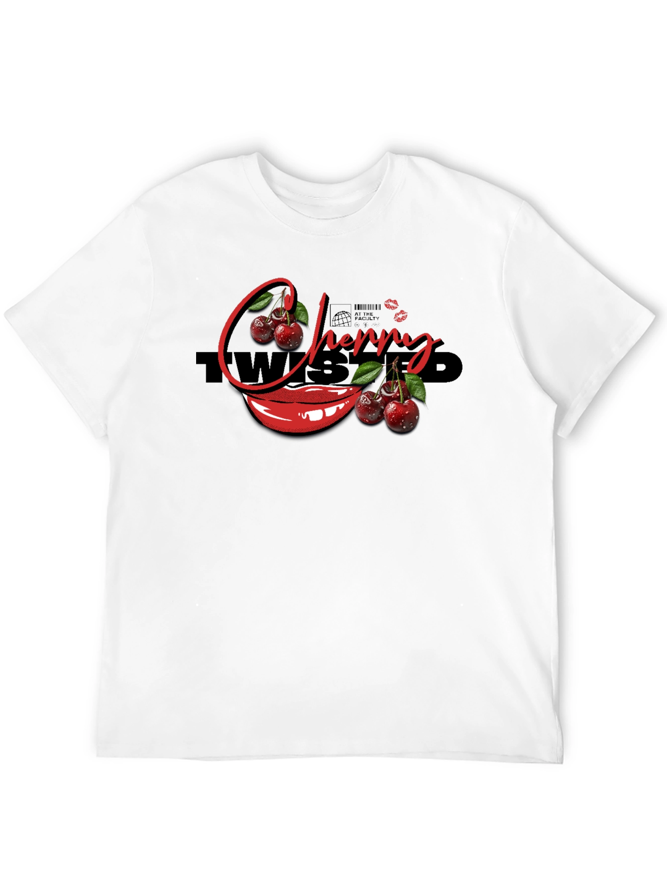 Cherry Twisted Black T-Shirt