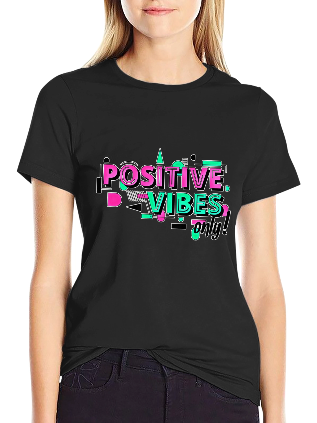 Positive Vibes Only Graphic T-Shirt