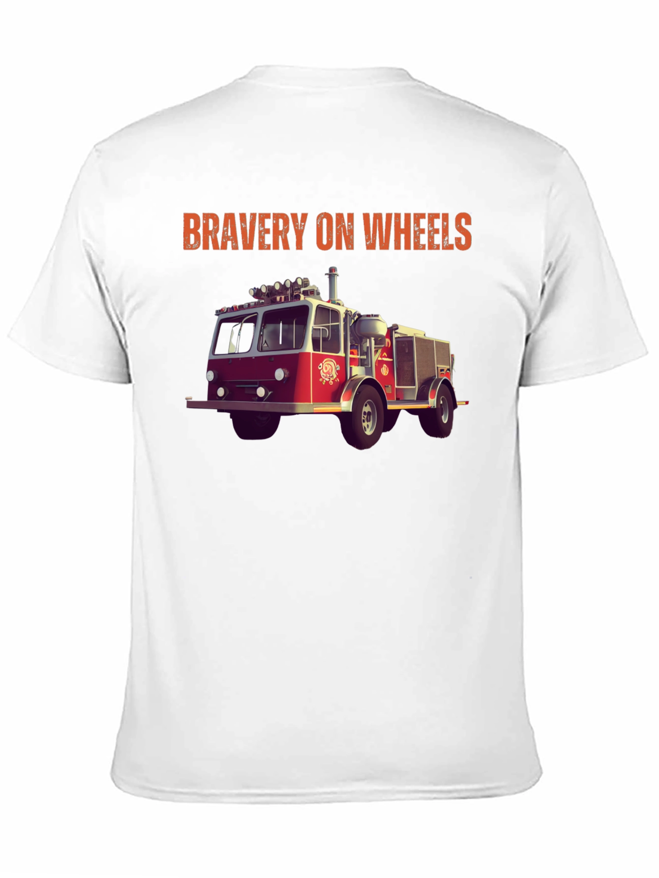 Bravery on Wheels Fire Truck Graphic Tee