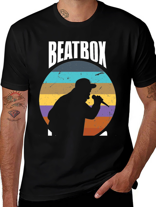 Beatbox Graphic T-Shirt - Vintage Style Retro Musician Tee
