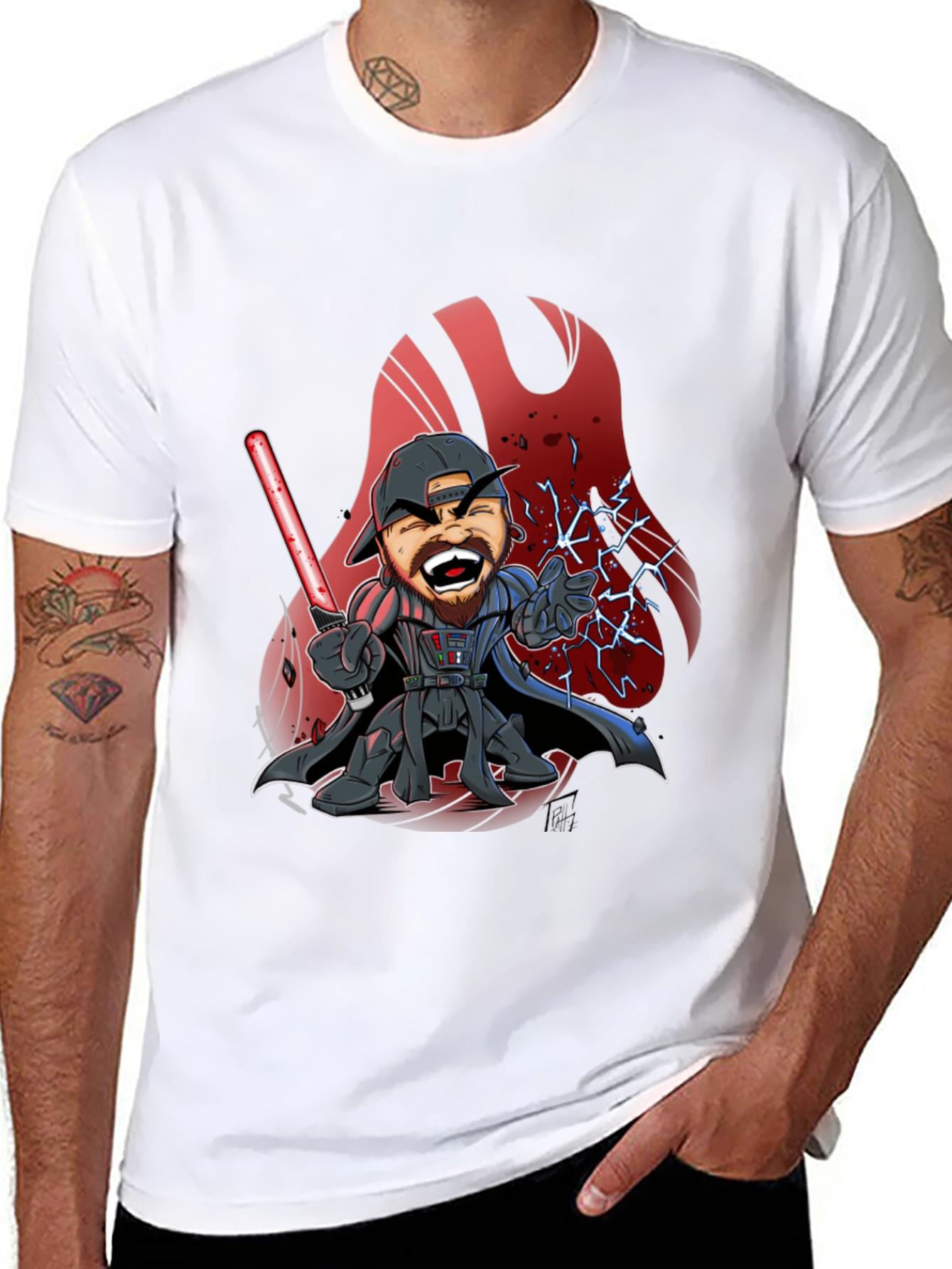 Darth Vader Cartoon Graphic T-Shirt
