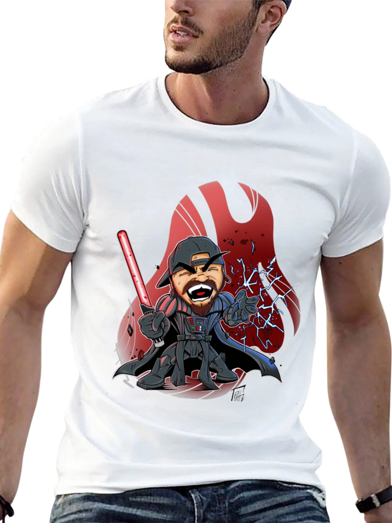 Darth Vader Cartoon Graphic T-Shirt