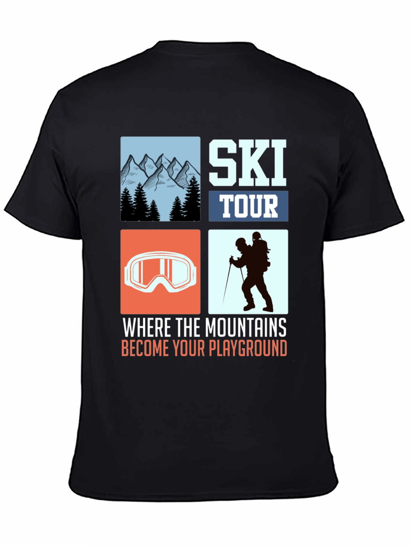 Ski Tour T-Shirt: Mountain Playground