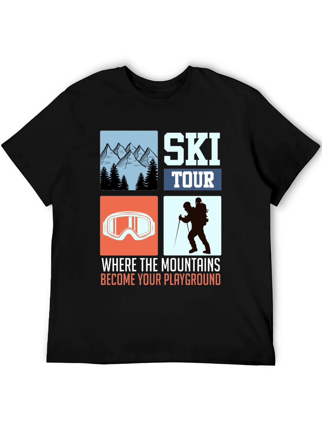 Ski Tour T-Shirt: Mountain Playground