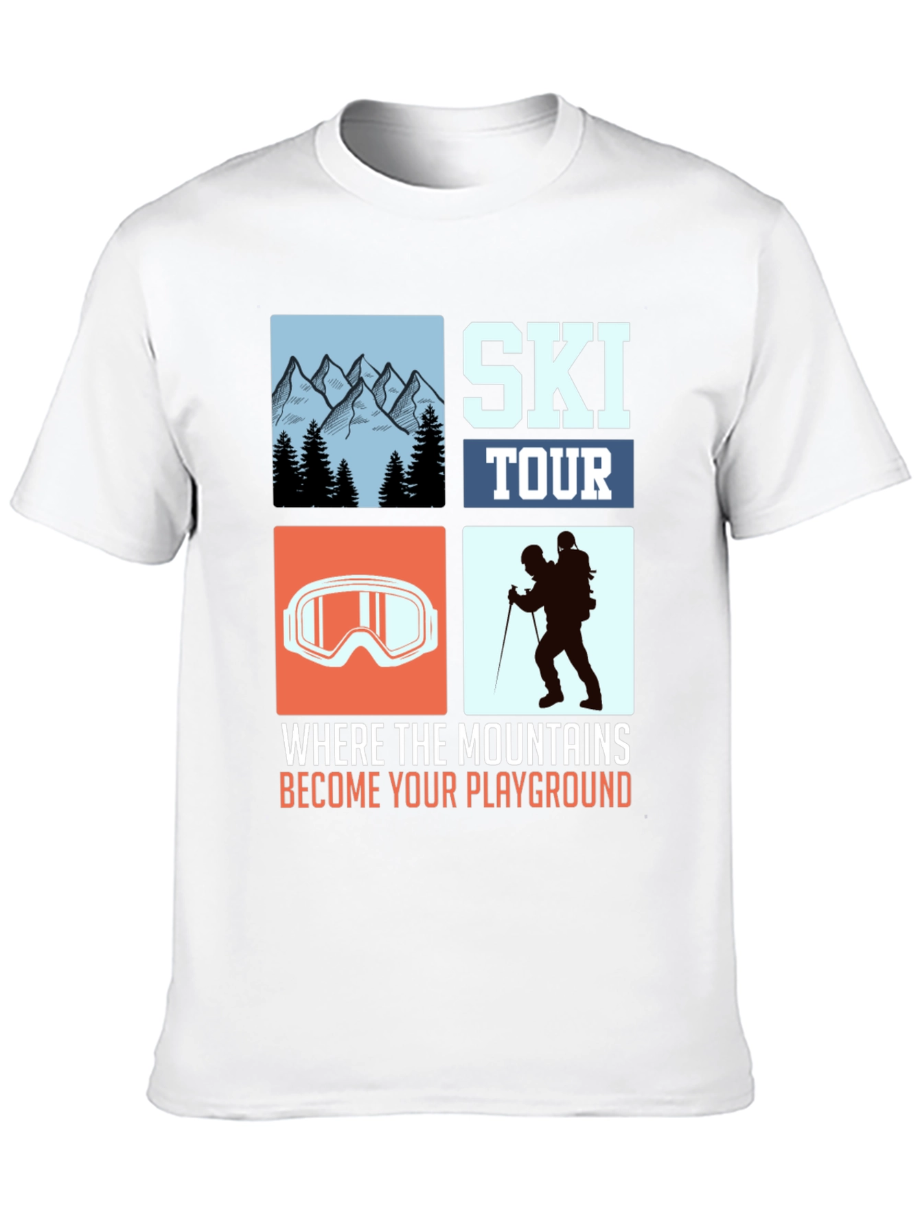 Ski Tour T-Shirt: Mountain Playground